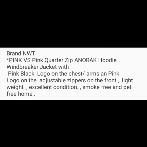 🆕PINK VS 🌸 PINK ANORAK WINDBREAKER - Picture 5 of 5
